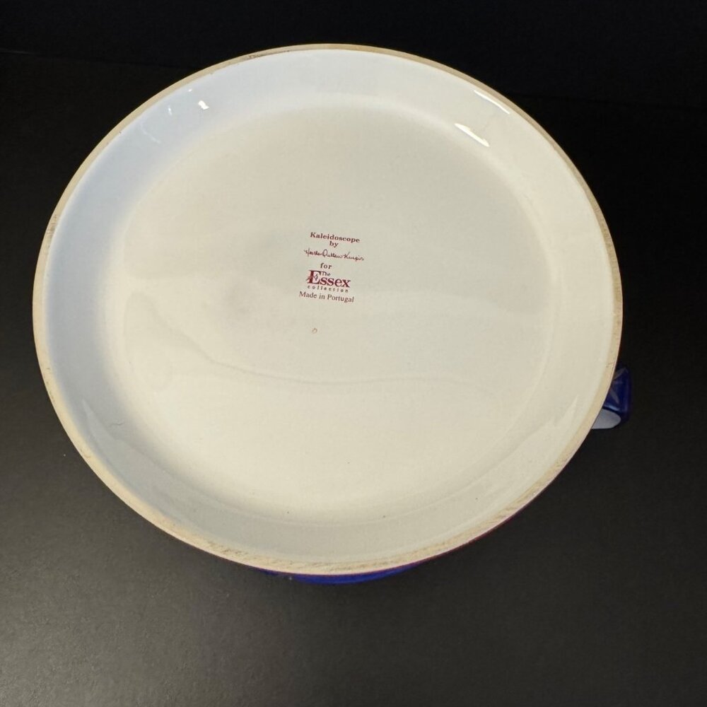 The Essex Collection Kaleidoscope Pattern Round Covered Casserole 8 3/4" - Picture 11 of 14